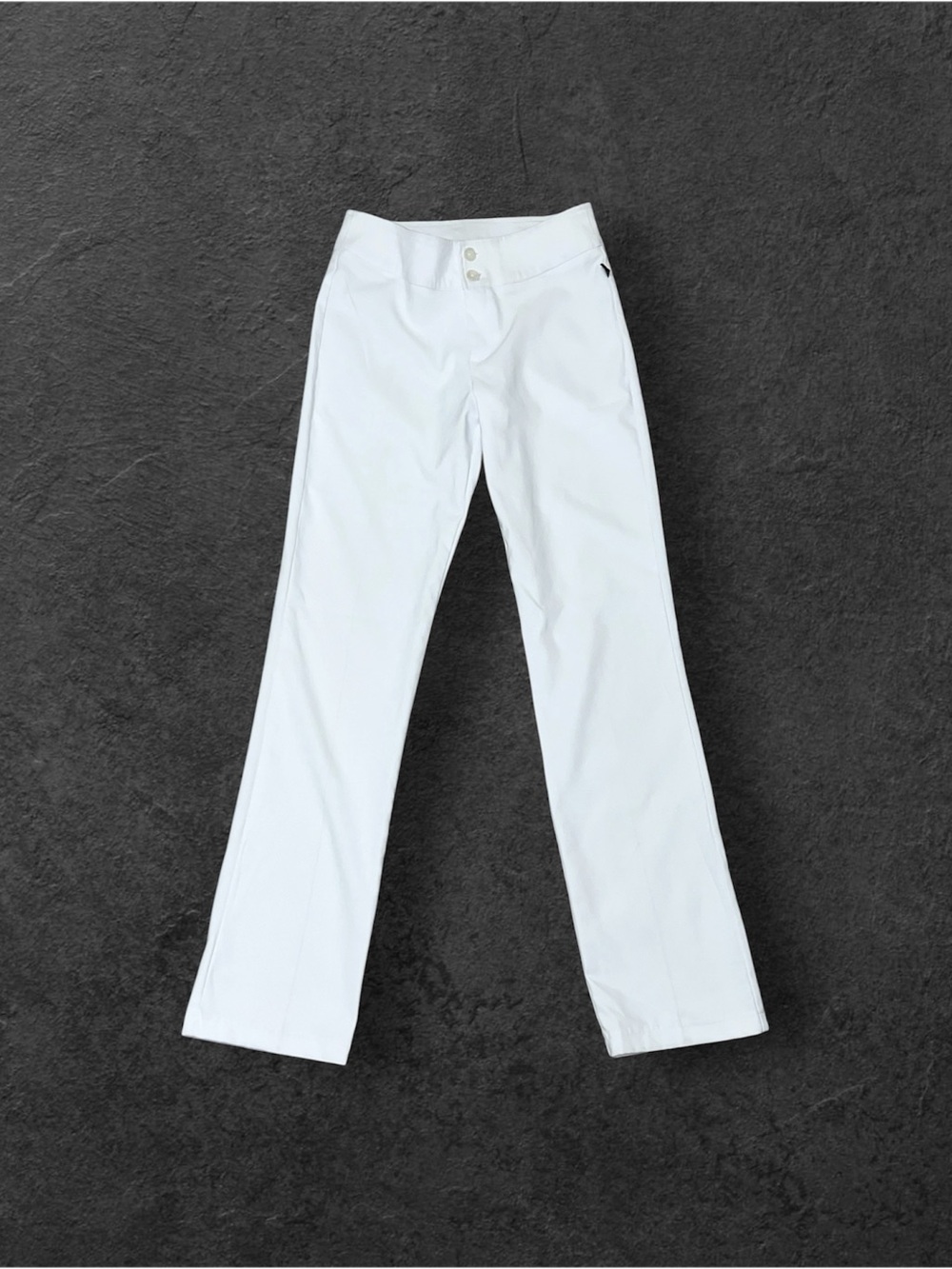 Vintage Aljo White Straight Leg Dressy Trousers Women’s Size 1 Dress Pants